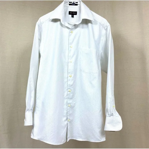 axcess dress shirts Men's Size XXL Green Striped Long Sleeve Button Dress Shirt By Axcess